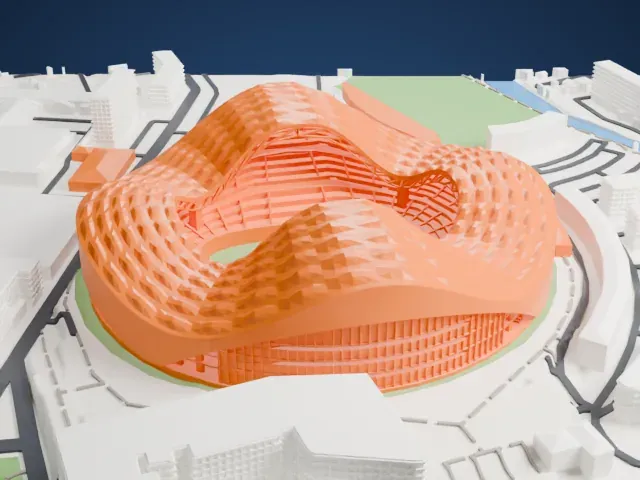 Stade Vélodrome model, West view