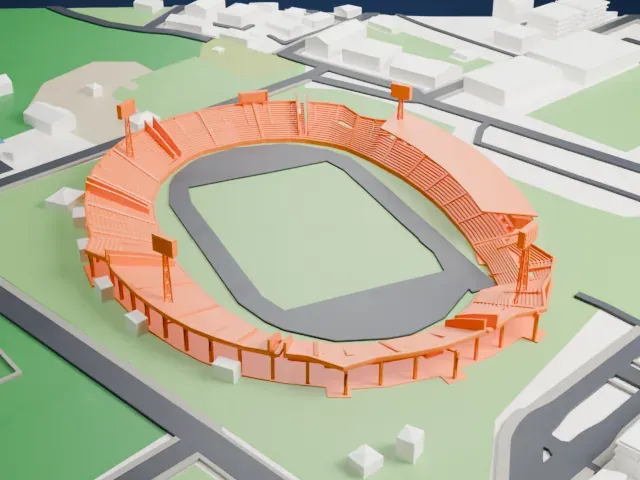 Stadio Adriatico – Giovanni Cornacchia model, North view