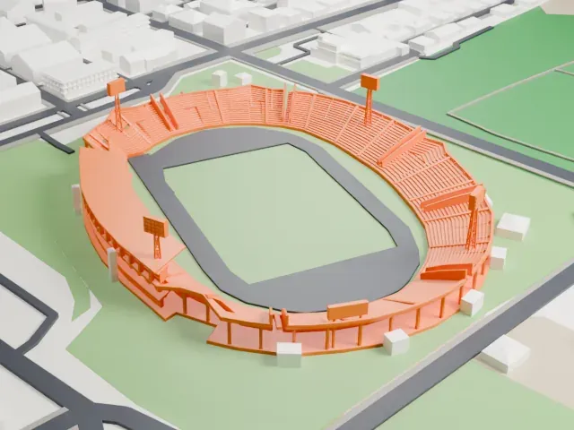 Stadio Adriatico – Giovanni Cornacchia model, South view