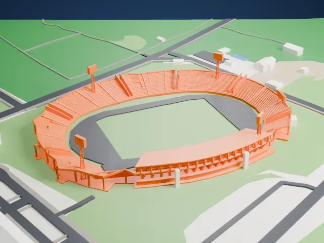 Stadio Adriatico – Giovanni Cornacchia model, West view