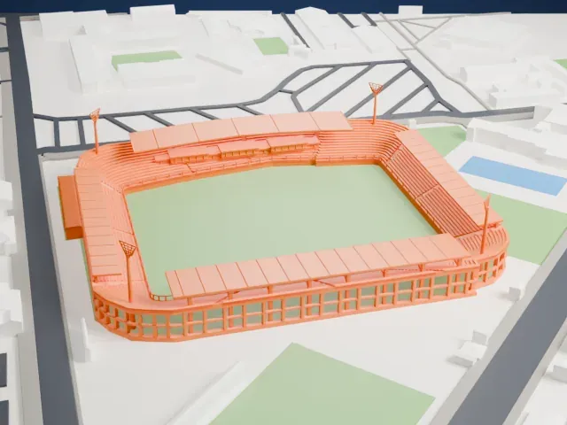 Stadio Alberto Braglia model, East view