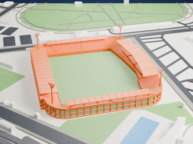 Stadio Alberto Braglia model, North view