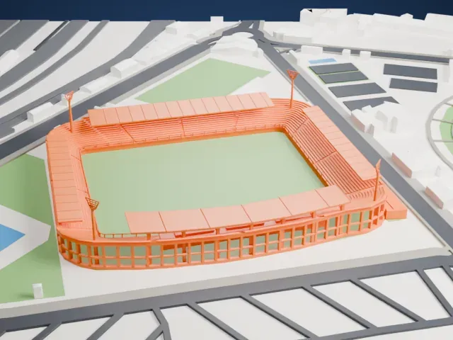 Stadio Alberto Braglia model, West view