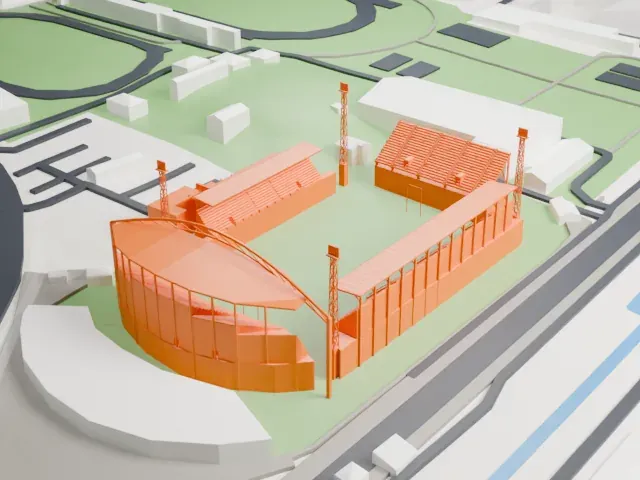 Stadio Alberto Picco model, South view