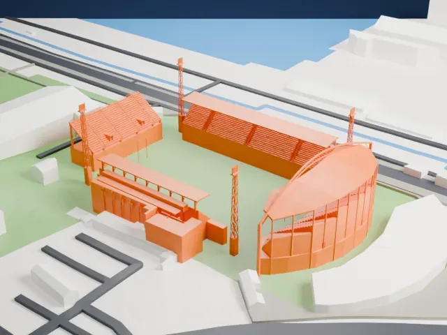 Stadio Alberto Picco model, West view