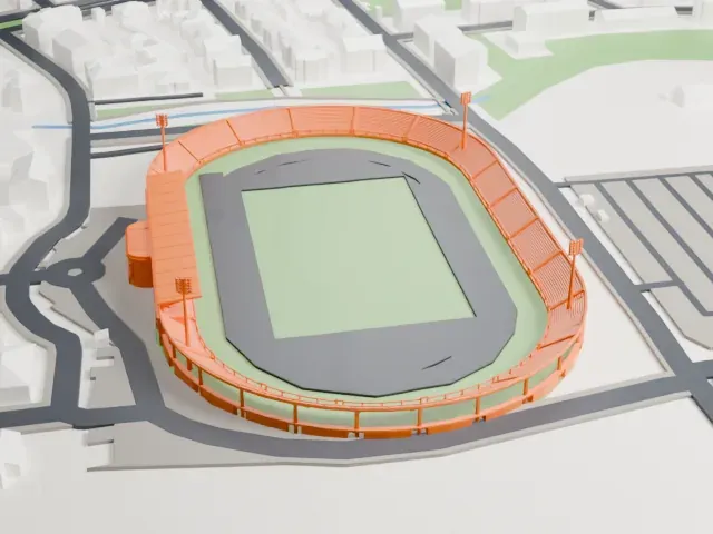 Stadio Armando Picchi model, South view