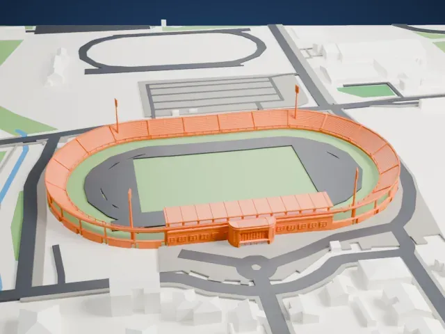 Stadio Armando Picchi model, West view