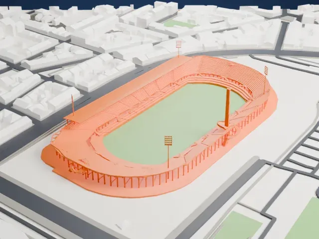 Stadio Artemio Franchi model, South view
