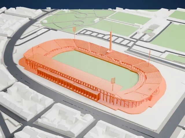 Stadio Artemio Franchi model, West view