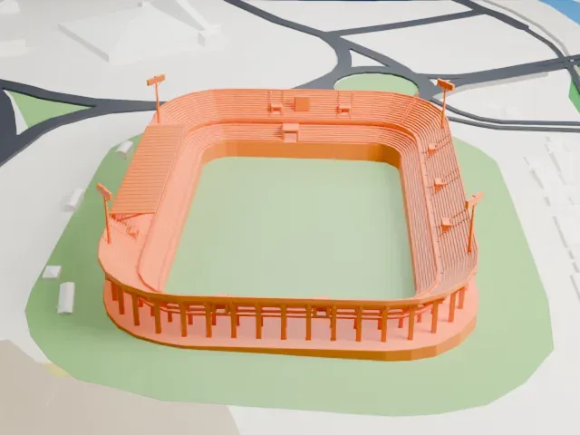 Stadio Ciro Vigorito model, South view