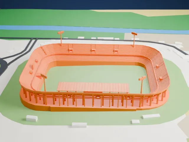 Stadio Ciro Vigorito model, West view