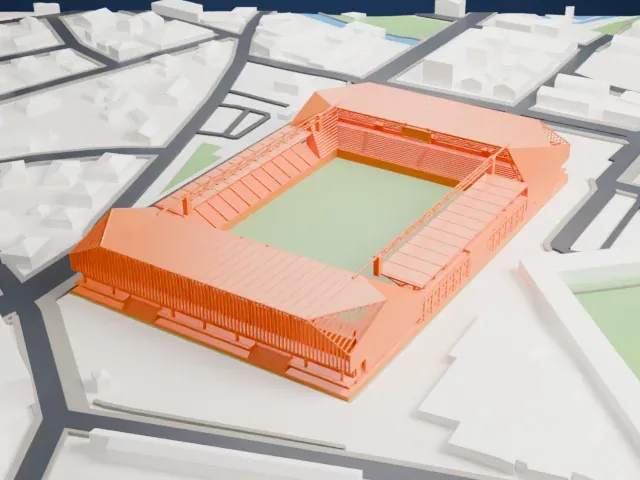 Stadio di Bergamo model, North view