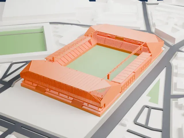 Stadio di Bergamo model, South view