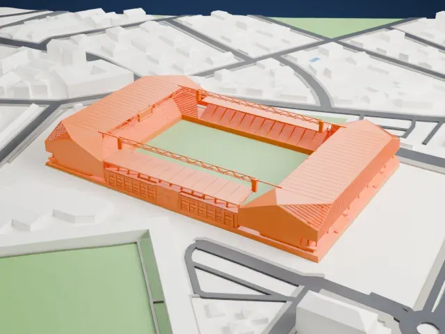 Stadio di Bergamo model, West view