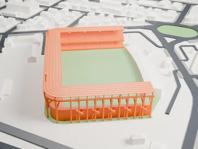 Stadio Dino Manuzzi model, North view