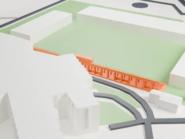 Stadio Ezio Scida model, East view