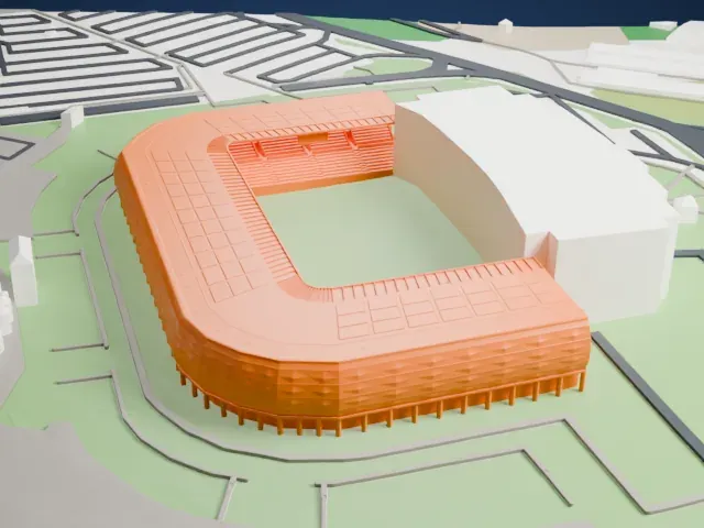 Stadio Friuli model, North view