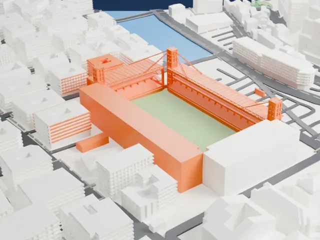 Stadio Luigi Ferraris model, North view