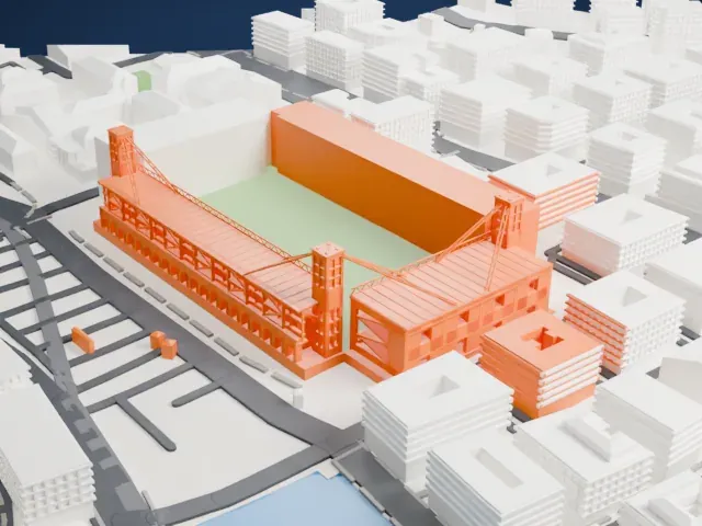 Stadio Luigi Ferraris model, South view