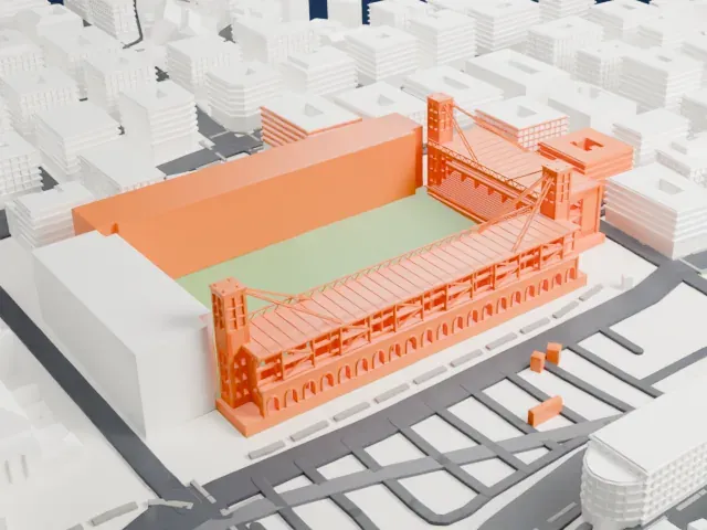 Stadio Luigi Ferraris model, West view