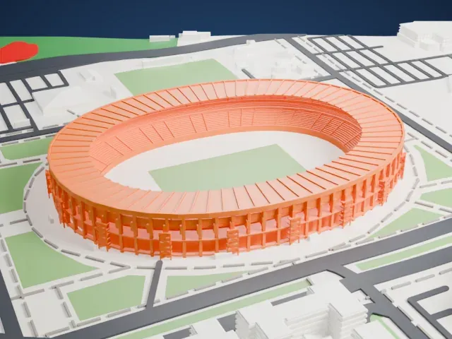 Stadio Marcantonio Bentegodi model, East view