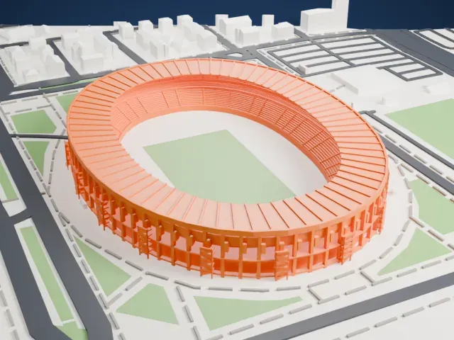 Stadio Marcantonio Bentegodi model, North view
