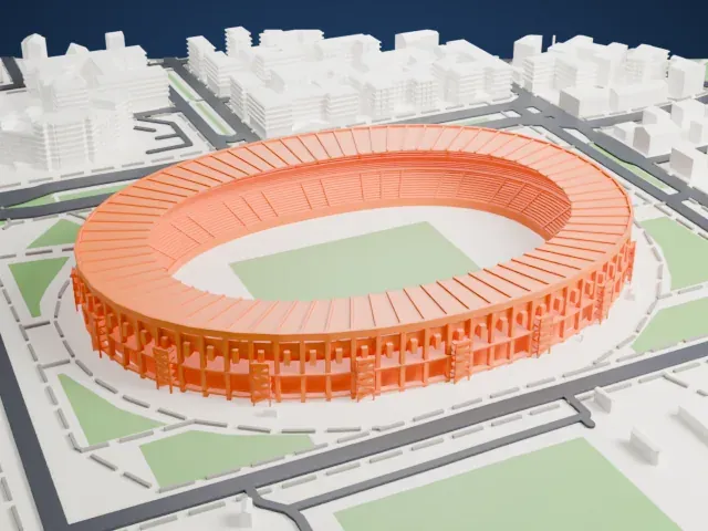 Stadio Marcantonio Bentegodi model, West view