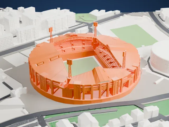 Stadio Nereo Rocco model, South view