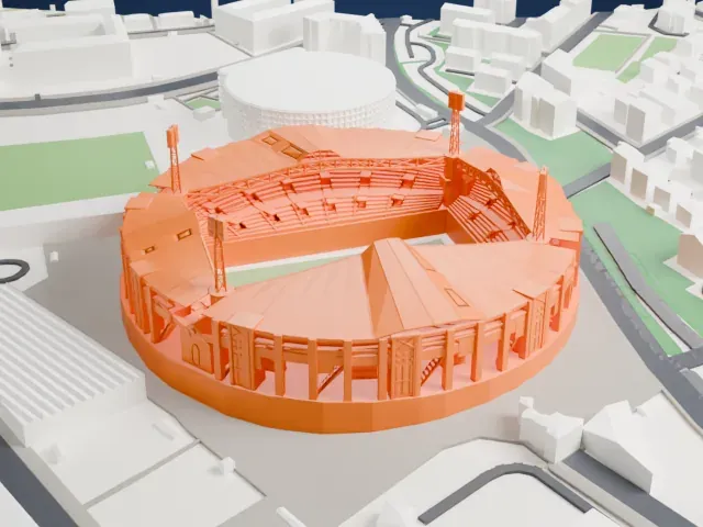 Stadio Nereo Rocco model, West view
