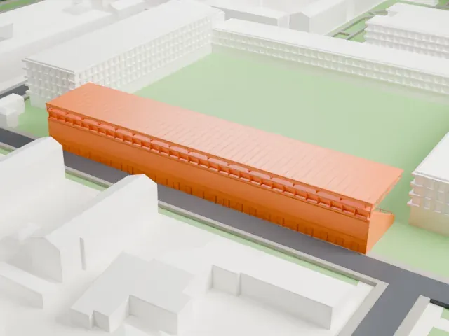 Stadio Paolo Mazza model, South view