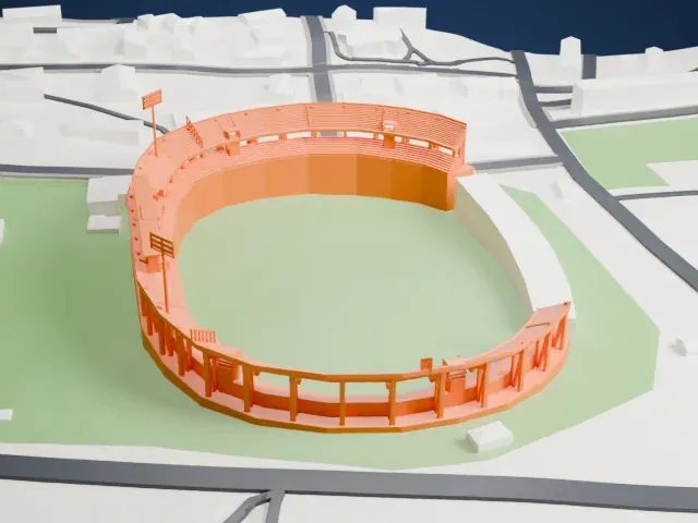 Stadio Partenio-Adriano Lombardi model, North view