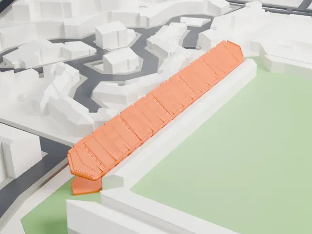 Stadio Pino Zaccheria model, North view