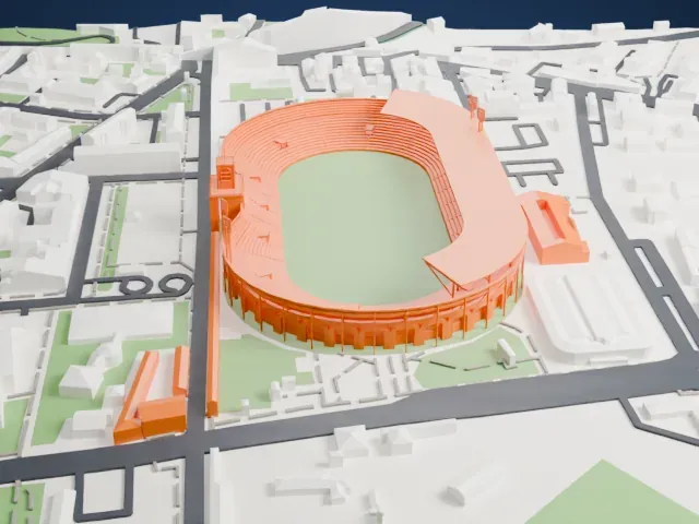 Stadio Renato Dall'Ara model, North view