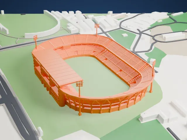 Stadio Renzo Barbera model, South view