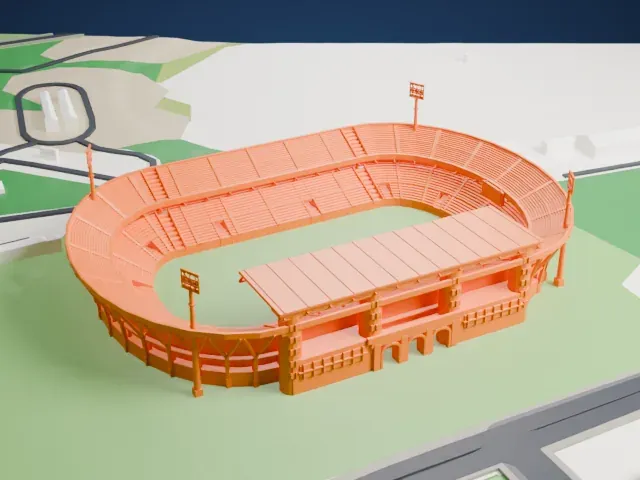Stadio Renzo Barbera model, West view
