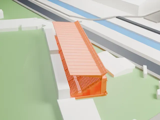 Stadio Romeo Menti model, North view