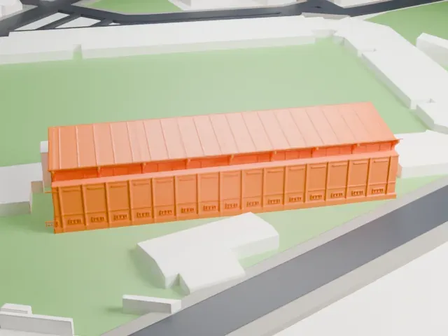 Stadio Romeo Menti model, West view