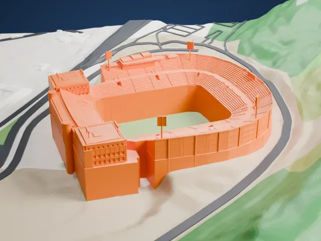 Stadio San Filippo model, East view