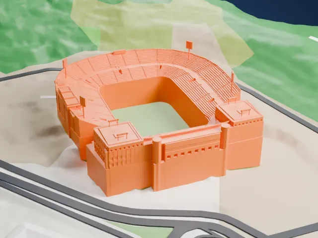 Stadio San Filippo model, South view