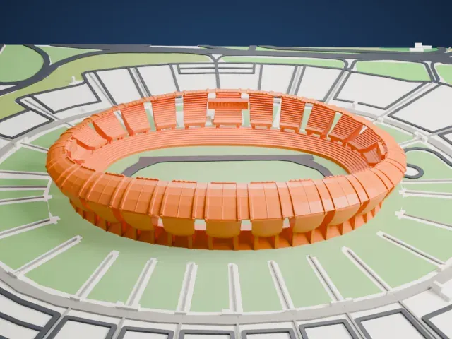 Stadio San Nicola model, East view
