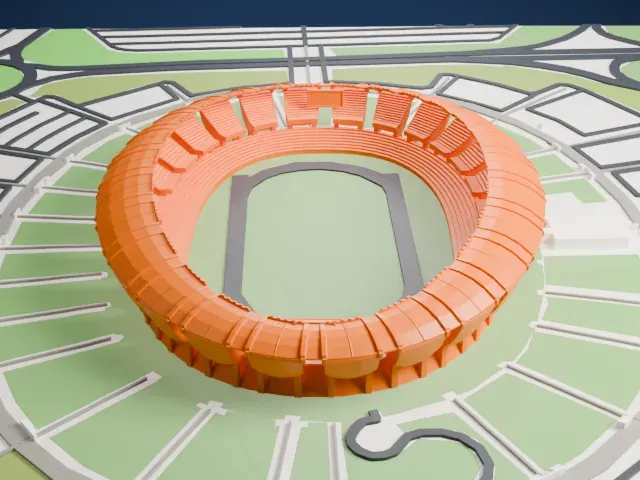 Stadio San Nicola model, North view