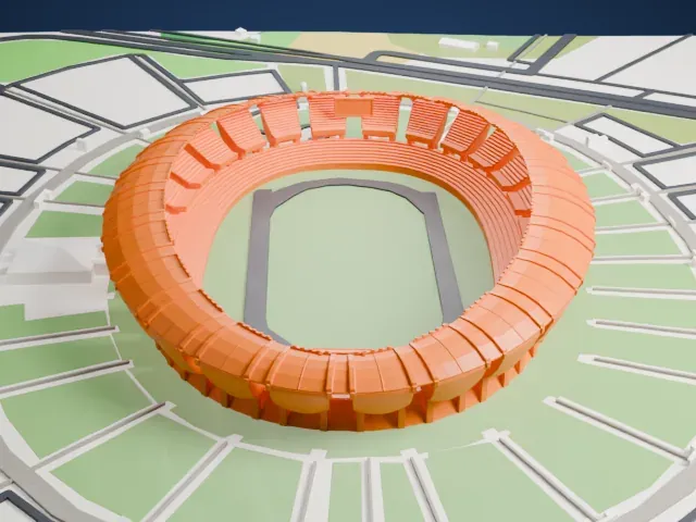 Stadio San Nicola model, South view