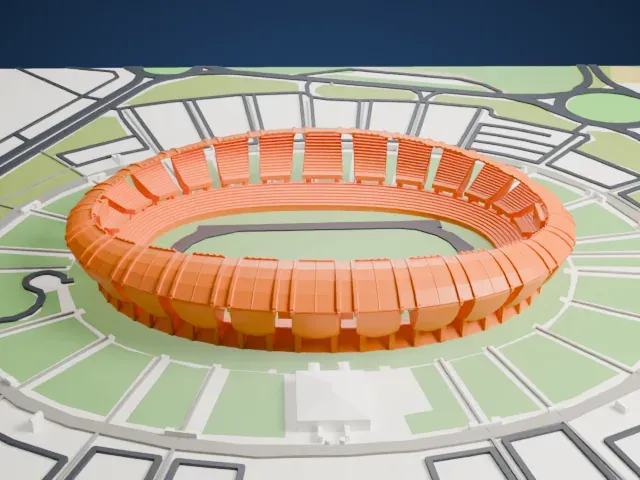 Stadio San Nicola model, West view