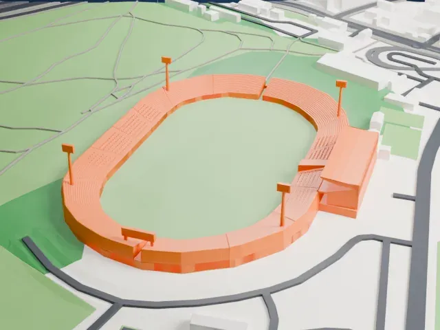 Stadion Aleksandar Shalamanov model, North view