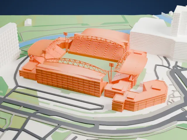 Stadion Galgenwaard model, North view