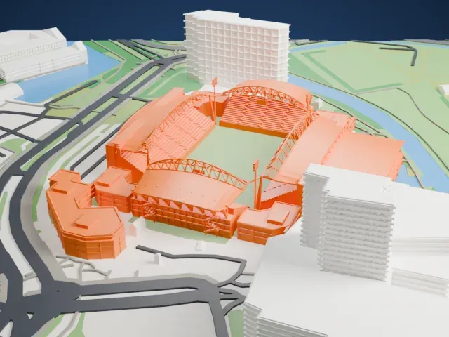 Stadion Galgenwaard model, West view