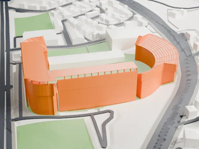 Stadion Grbavica model, West view