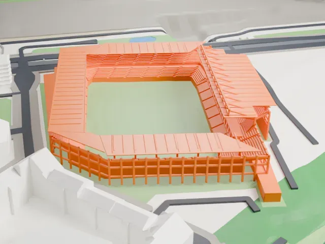 Stadion Letná model, North view