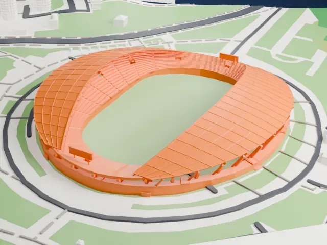 Stadion Poljud model, North view