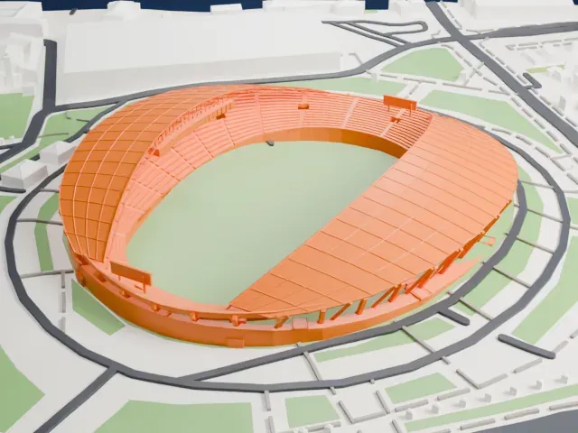 Stadion Poljud model, South view